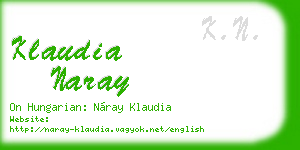 klaudia naray business card